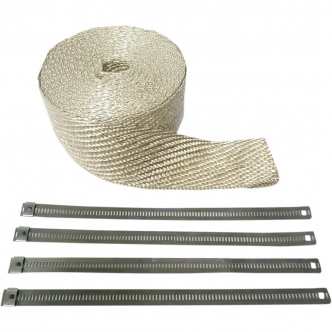 Cycle Performance Exhaust Wrap Kit in Natural Stainless Steel Finish 2 Inch x 25 (CPP/9143)