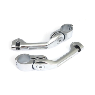 Doss Foot Peg Mount Kit Long In  Chrome Finish For 1 1/4 Inch Engine Guards (ARM866029)