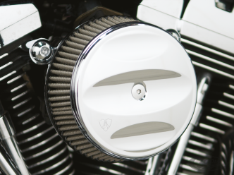 Arlen Ness Scalloped Stage I Billet Big Sucker Air Cleaner Kit In Chrome With Synthetic Filter For Harley Davidson 2016-2017 Softail, 2017 FXDLS & 2008-2016 Touring/Trike Models (E-Throttle) (50-859)