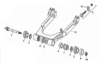 Swingarm Components For 1982-1994 HD FXR Models (000251)