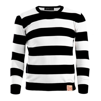 13 & 1/2 Magazine Outlaw Sweater Black/Off White Size Medium (ARM952675)