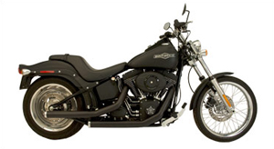 SuperTrapp Mean Mothers II Staggered Exhaust System in Black Finish for 1984-2011 Harley Davidson FXS/FLST (137-72576)