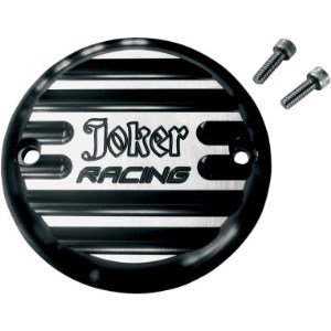 Joker Machine Sportster Racing Finned 2 Hole Points Cover in Black