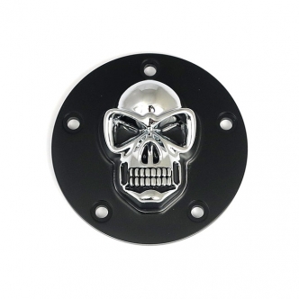 DOSS Horizontal Skull Point Cover in Black & Chrome Finish For 1970-1999 Big Twin (Excluding Twin Cam) Models (ARM765005)