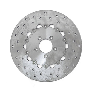 Doss Front Drilled Stainless Steel Brake Rotor 300mm OD For Harley Davidson 15-23 Softail, 06-17 Dyna, 08-21 Touring, 09-21 Trikes & 14-22 XL Models (ARM734109)