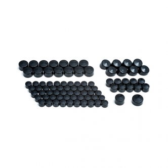 Kuryakyn Kool Kaps Bolt Covers Kit In Gloss Black Finish For Evolution And Twin Cam Engines (2452)