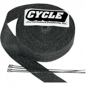 Cycle Performance Wrap Kit Exhaust 1 Inch x 50 Feet  With 4 Stainless Steel Ties (CPP/9044)
