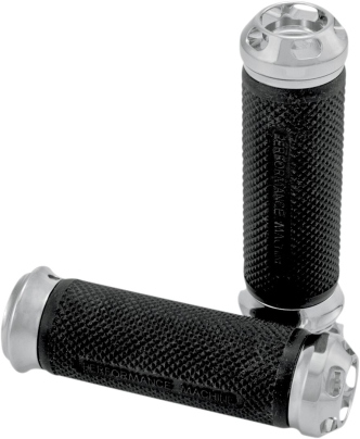Performance Machine Apex Grips In Chrome Finish For 2008-2023 Harley Davidson Electronic Throttle Models (0063-2044-CH)