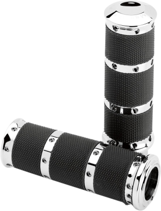 Performance Machine Contour XL Grips in Chrome Finish For 2008-2023 Harley Davidson Electronic Throttle Models (0063-2018-CH)