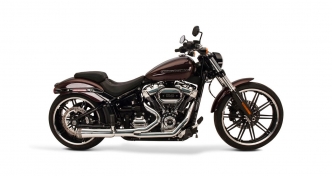 SuperTrapp Fatshots 2 Into 1 Exhaust System In Chrome For Harley Davidson 2018-2023 Softail Motorcycles (828-74684)