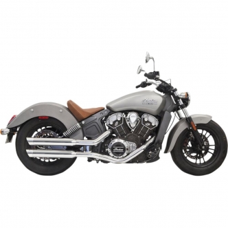 Bassani 3 Inch Slip On Mufflers Slash Cut In Chrome For 2017-2024 Indian Scout (8S27SC)