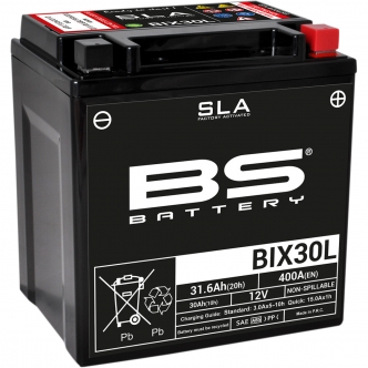 BS Battery SLA Factory-Activated AGM Maintenance-Free Batteries 12V 400A For 1999-2023 FLT/FLHT/FLHX/FLTR/FLHR And 2009-2023 H-D FL Trikes (300631)