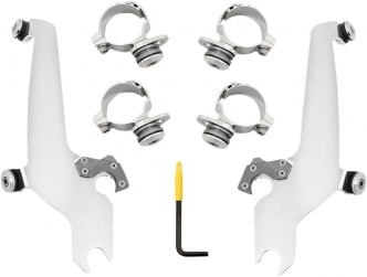 Memphis Shades Sportshield Trigger-lock Mounting Kit In Polished Stainess Steel For Indian Models  (MEK2018)