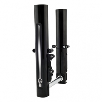 Performance Machine Lower Leg Assembly, Single Disc in Contrast Cut Finish For 2008-2013 Touring Models (0208-2057-BM)