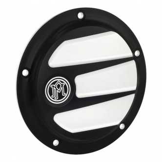 Performance Machine Scallop 5 Hole Derby Cover in Contrast Cut Finish For 1999-2017 Dyna, 1999-2018 Softail (Excluding FLSB), 1999-2015 Touring, Trike (Excluding 2015 FLHTCUL, FLHTKL) Models (0177-2026-BM)