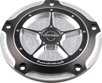 Cult Werk Derby Cover In Black Anodized For Harley Davidson 2019-2023 Softail Models (HD-BRO083)