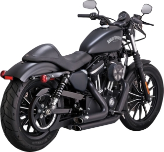 Vance & Hines Shortshots Staggered Exhaust System In Black Finish For 2014-2022 HD Sportster Models (47329)