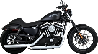 Vance & Hines  Twin Slash 3 Inch Slip-On Mufflers With PCX Technology In Chrome Finish For Harley Davidson 2014-2022 Sportster Models (16361)