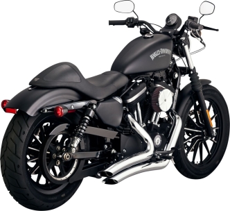 Vance & Hines Big Radius 2 Into 2 Exhaust System In Chrome With PCX Technology For Harley Davidson 2014-2022 Sportster Models (26367)