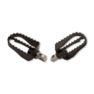 Burly Brand MX Style Footpegs In Black With Male Mounts (B13-1009B)