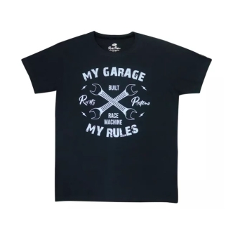 Rusty Pistons Garage T-Shirt Black Size Medium (ARM913499)